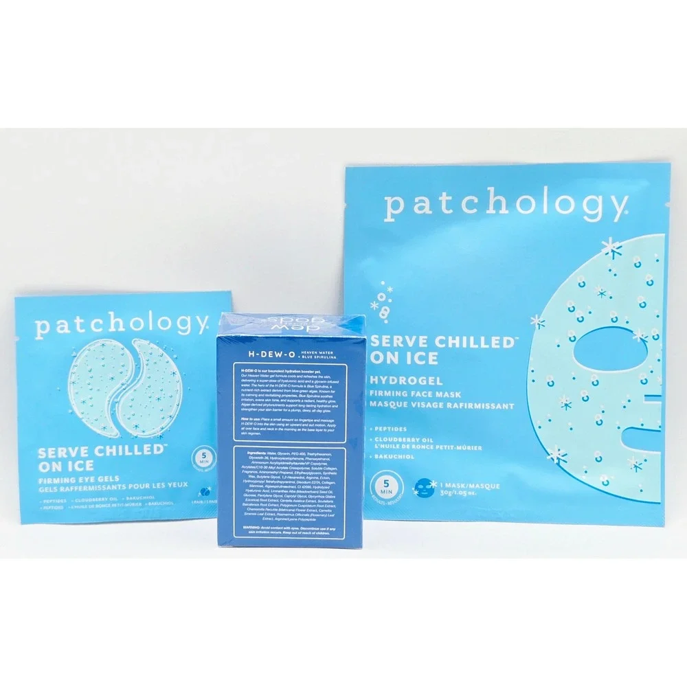 Dew of the Gods H-DEW-O & Patchology Masks 3pc Cooling Hydrating set